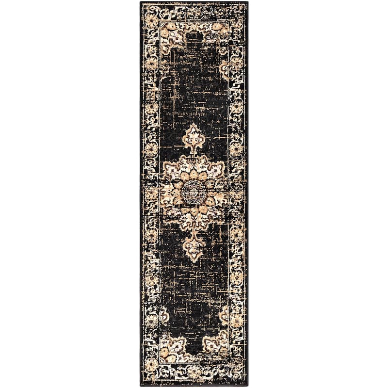 Sheridan Traditional Black Runner - 2' 2" x 7' 6"