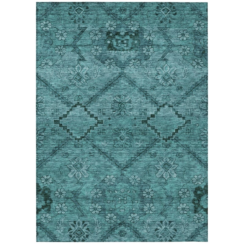 Machine Washable Indoor/ Outdoor Chantille Boho Global Rug