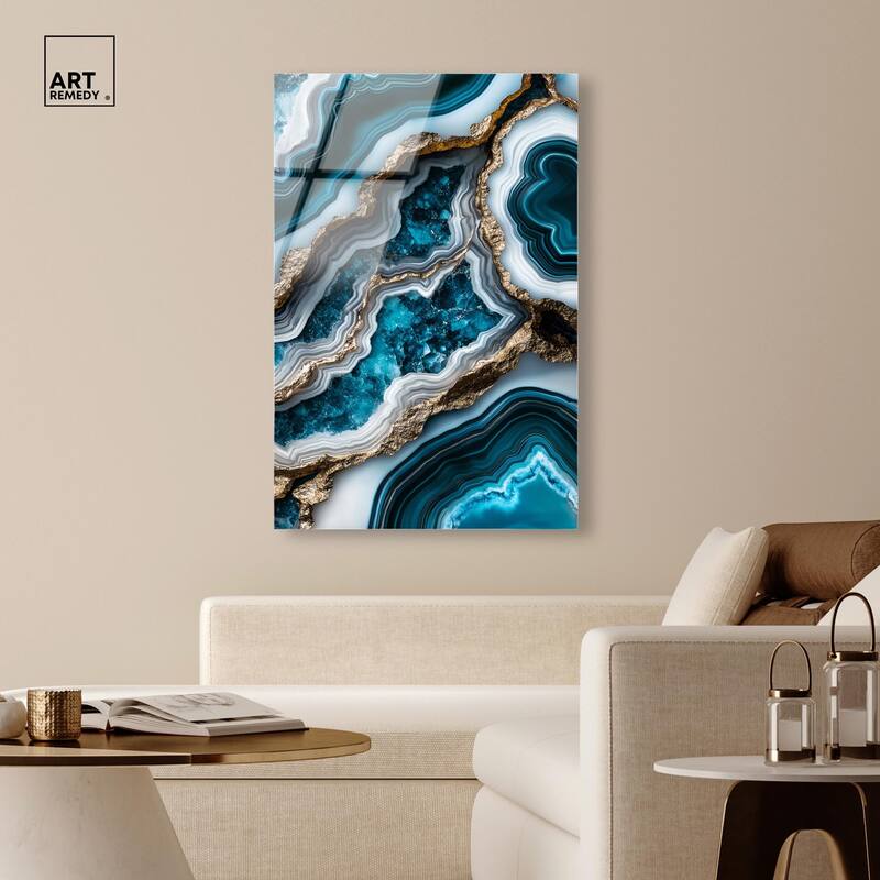 Teal Tides Treasure II Acrylic by Art Remedy, Ready to Hang