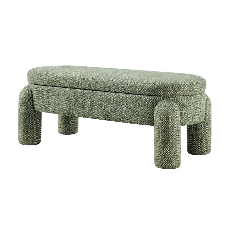NPD Furniture Bowden Chenille Upholstered Bench - Salzburg Green