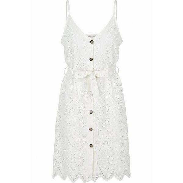 Shop Bishop Young Women S Dress White Size Xs Lace Belted Button
