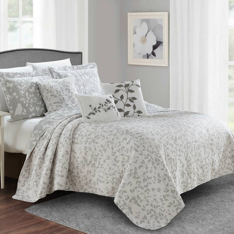 Serenta Birdsong 6-piece Quilted Bedspread Coverlet Set