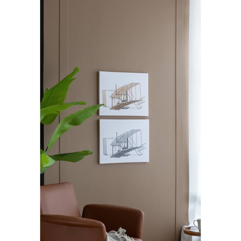 Set of 2, Modern Wall Decor Large Rectangular Diptych Wall Art, for Living Room Bedroom Office Hallway - Multi-Color