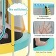 preview thumbnail 8 of 6, Mini Trampoline with Enclosure and Heavy-duty Metal Frame-Yellow - 48" x 39.5" (Dia. x H)