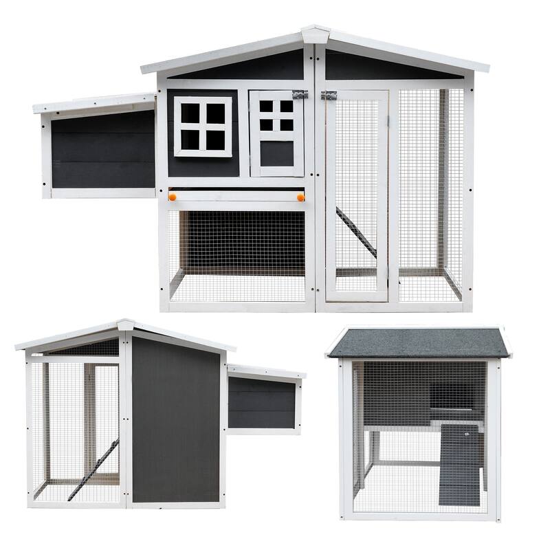 Wooden Chicken Coop Waterproof with Removable,Nesting Box
