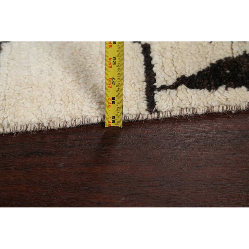 Tribal Vegetable Dye Moroccan Berber Oriental Wool Area Rug Handmade - 5'7" x 9'0"