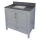 preview thumbnail 57 of 146, Nevado 37" Bathroom Vanity with Cultured Marble Vanity Top Sink in White with White Basin
