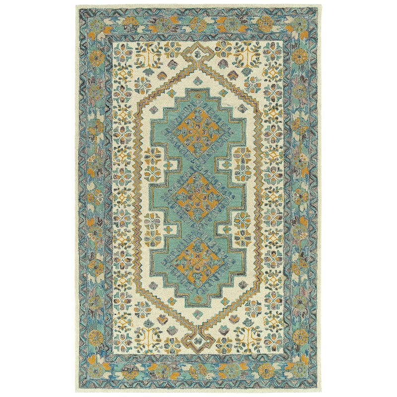 Charlotte Collection Beige Hand Tufted Indoor Area Rug
