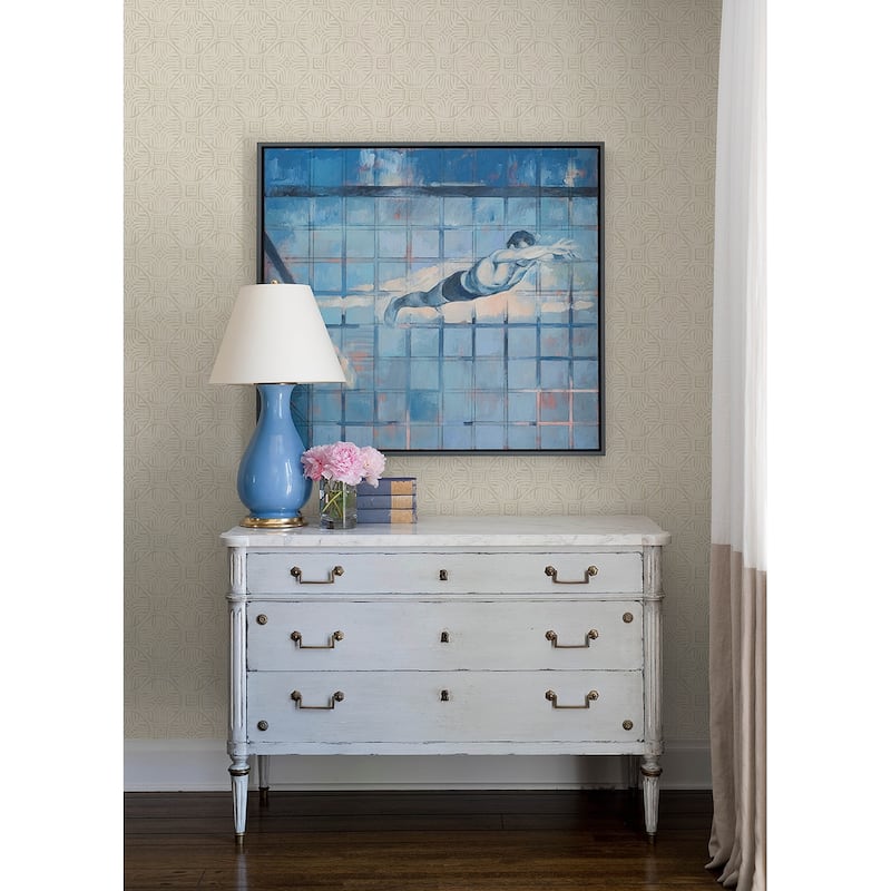 Chesapeake Sandee Dove Medallion Wallpaper