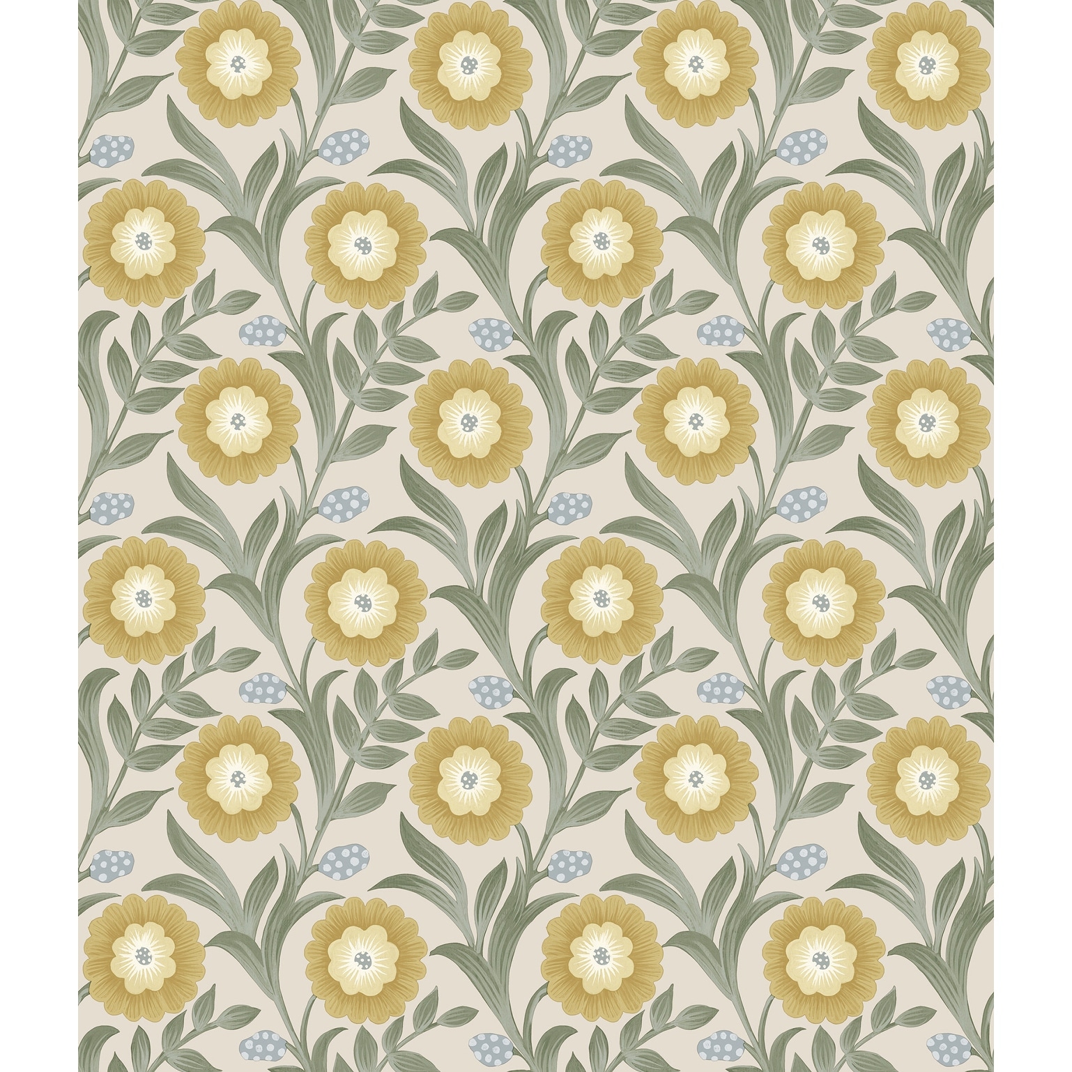 Lillian Sage Floral Vine Peel and Stick Wallpaper
