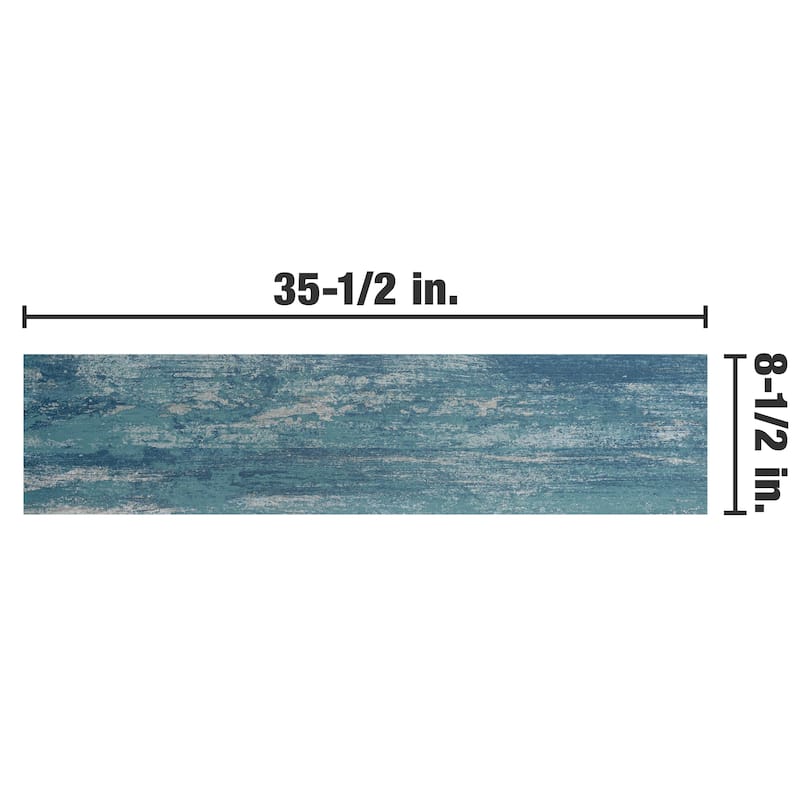 Merola Tile Cassis Blue 8-1/2" x 35-1/2" Porcelain Floor and Wall Tile