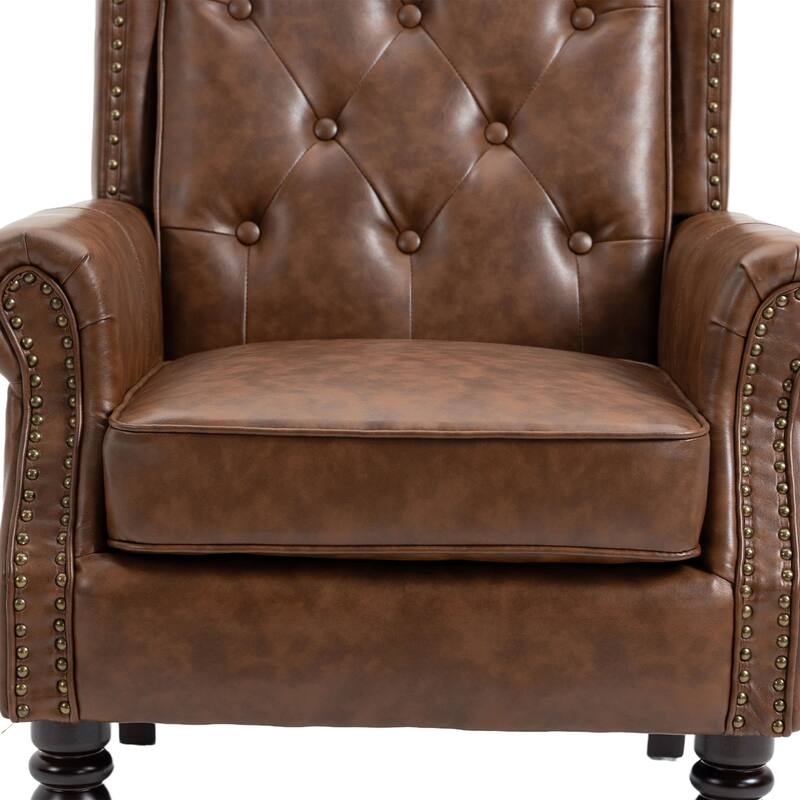 Mid Century Nailhead Decorative Armchair