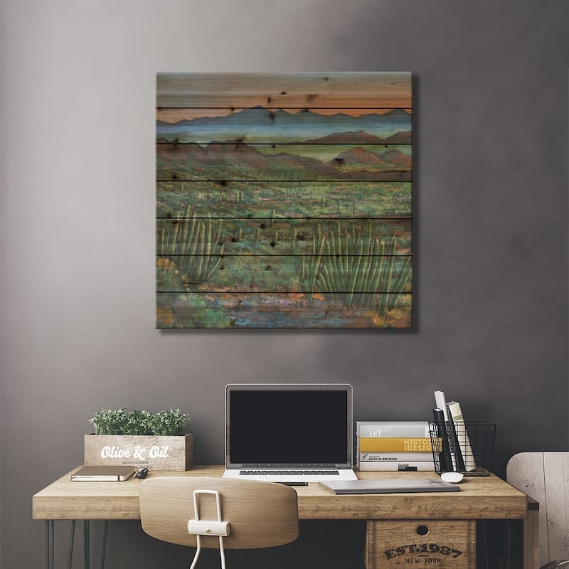 Westward Print On Wood by Johnathan Harris - Multi-Color