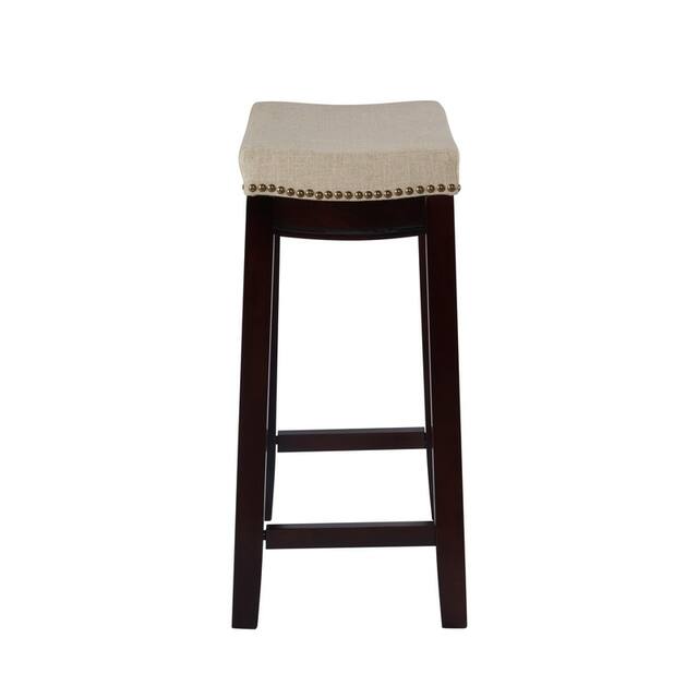 Copper Grove Willamette Linen Backless 26-in Counter Stool