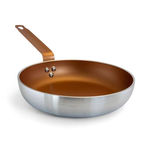 Gibson Home Slingblade 9.5 Inch Aluminum Nonstick Frying Pan in Copper - 9.5" inch