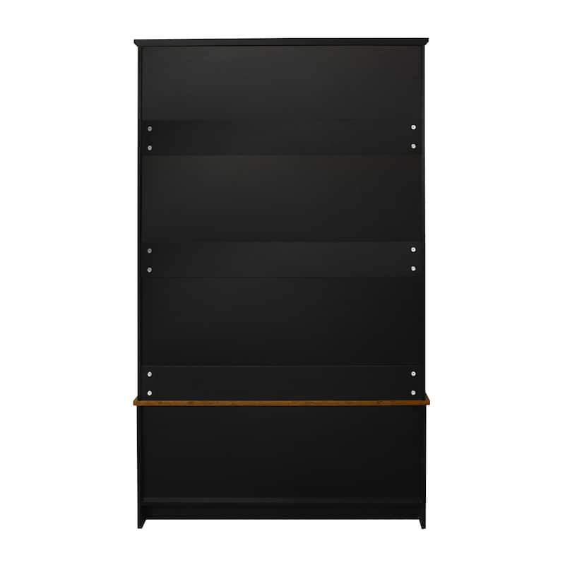 Modern Hall Tree with Entryway Bench, 3 Shelves and Drawers, 40.2" Wide Hall Tree with Storage Bench