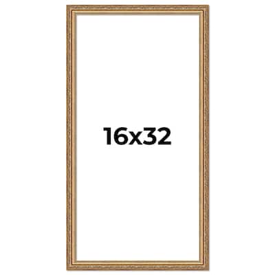 16x32 Frame Red Solid Wood Picture Frame Width 1.75 Inches | Interior Frame Depth 1 13/16 Inches