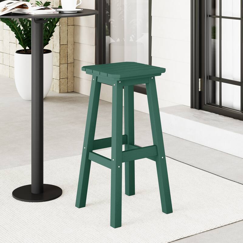 Laguna Hdpe All Weather Outdoor Patio 29" Square Bar Stool