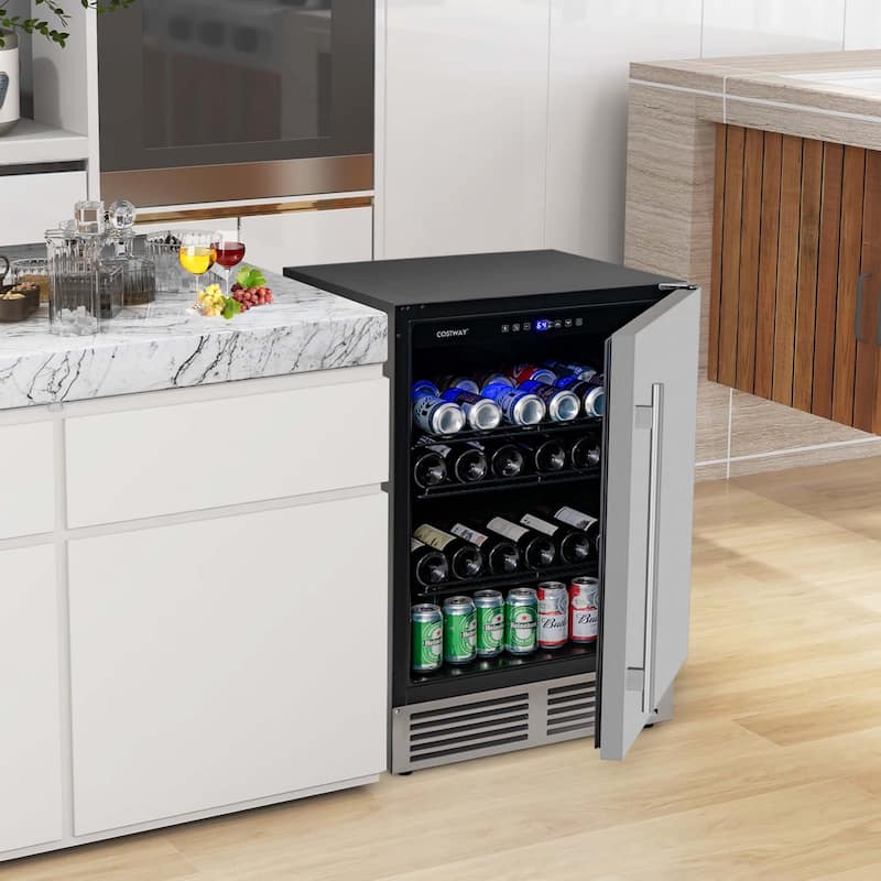 Costway 24" Beverage Refrigerator with Removable Shelves & Adjustable - See Details