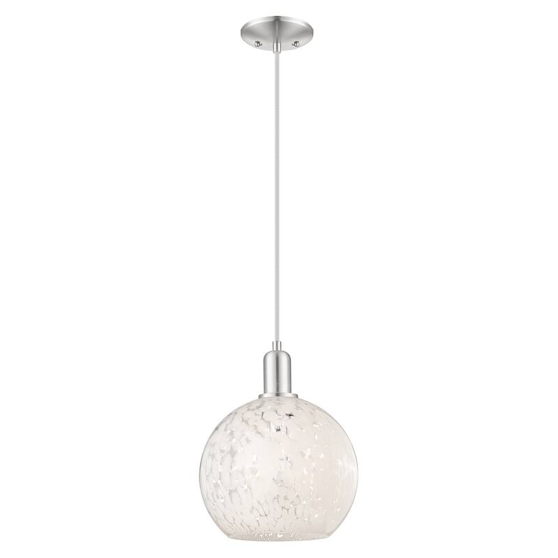 Innovations Lighting Endless Possibilities Arcadia - White Mouchette - 1 Light 10" Cord Hung Mini Pendant