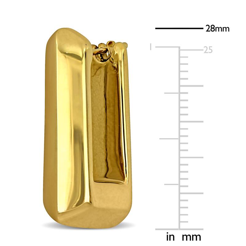 Miadora 28mm Square Hoop Earrings in 14K Yellow Gold