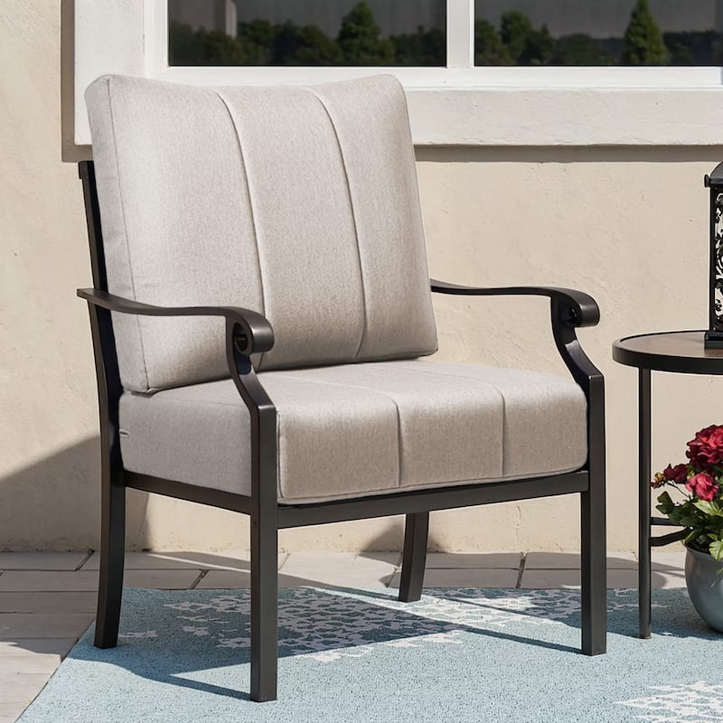 Ivora 24" W x 24" D x 6" T Water & Fade Resistant Outdoor Lounge Chair Replacement Cushion Set