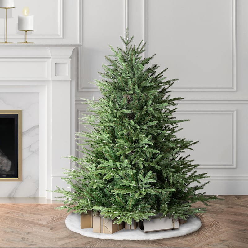 Puleo International 4.5' Pre-Lit Artificial Fraser Fir Tree with 200 Dual-Color LED Lights