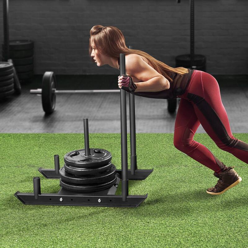 Weight Training Sled for Power Strength Resistance and Speed Workouts - 36.4 x 24.3 x 41.3 inches