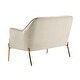 preview thumbnail 26 of 117, Barbara 43" Contemporary Velvet Loveseat Sofa with Goldtone Metal Legs by HULALA HOME