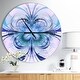 preview thumbnail 1 of 7, Designart 'Turquoise Fractal Flower Pattern' Oversized Modern Wall CLock 23 in. wide x 23 in. high