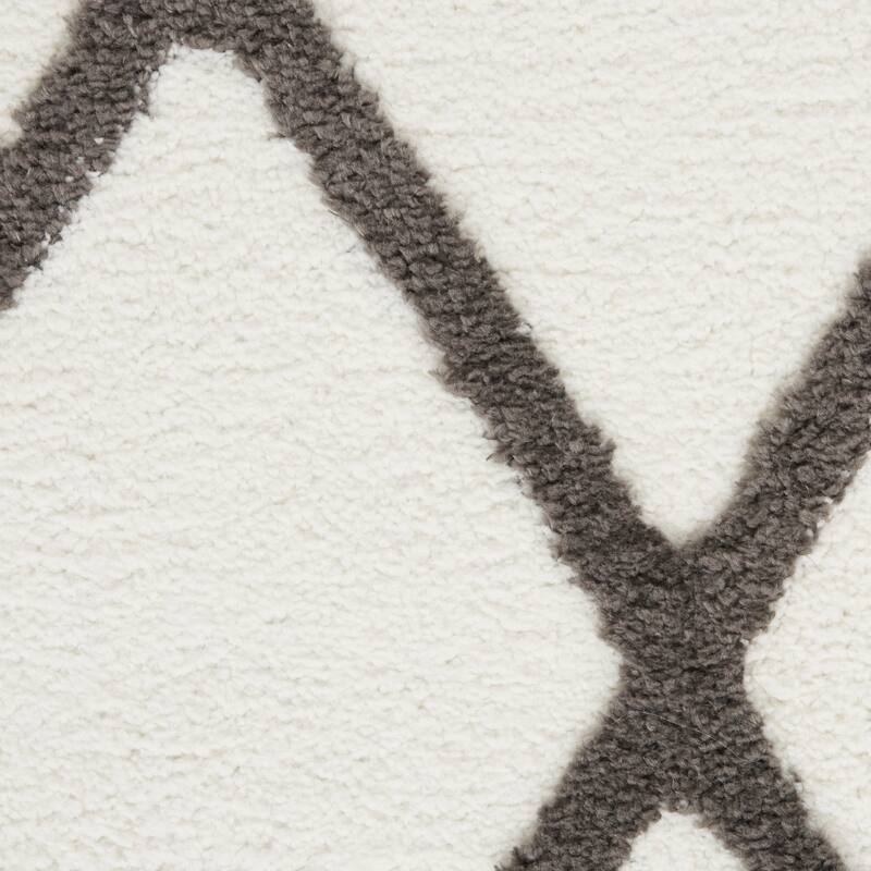 Nourison Feather Soft Contemporary Shag Diamond Area Rug