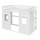 preview thumbnail 3 of 112, Solid Wood House Loft Bed with Window Design and Ladder, Twin/Full Size Playhouse Bed Loft Bed Frame with Guardrail for Kids