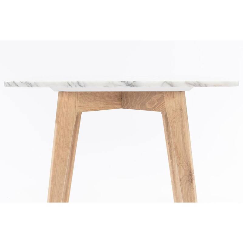 Carson Carrington Tangalund Rectangular Italian Carrara Marble Table - 21.5"L x 12"W x 17.5"H