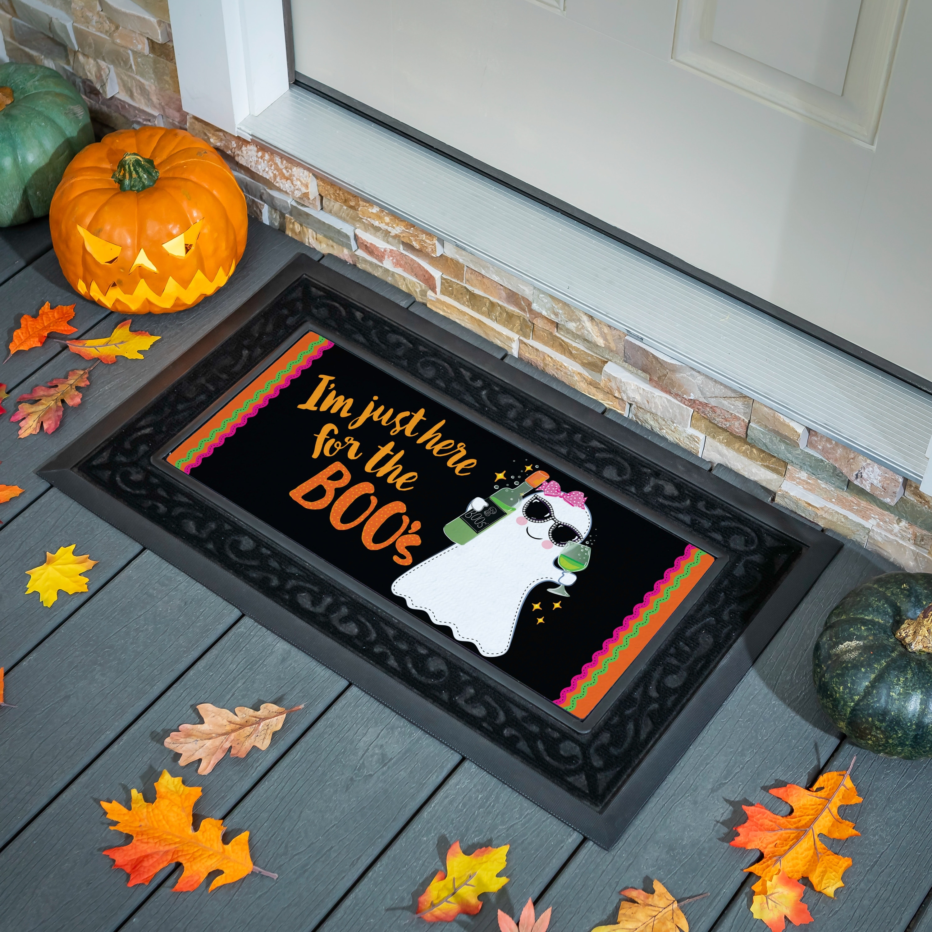 Here For The Boos Sassafras Switch Door Mat - 10" x 22"