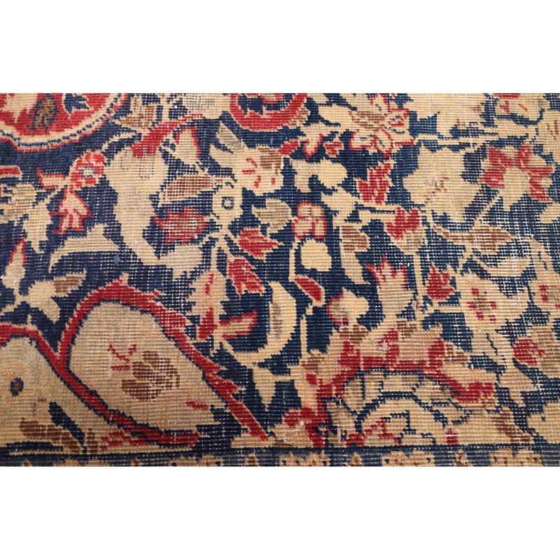 ECARPETGALLERY Hand-knotted Antalya Vintage Navy Wool Rug - 4'8 x 8'8