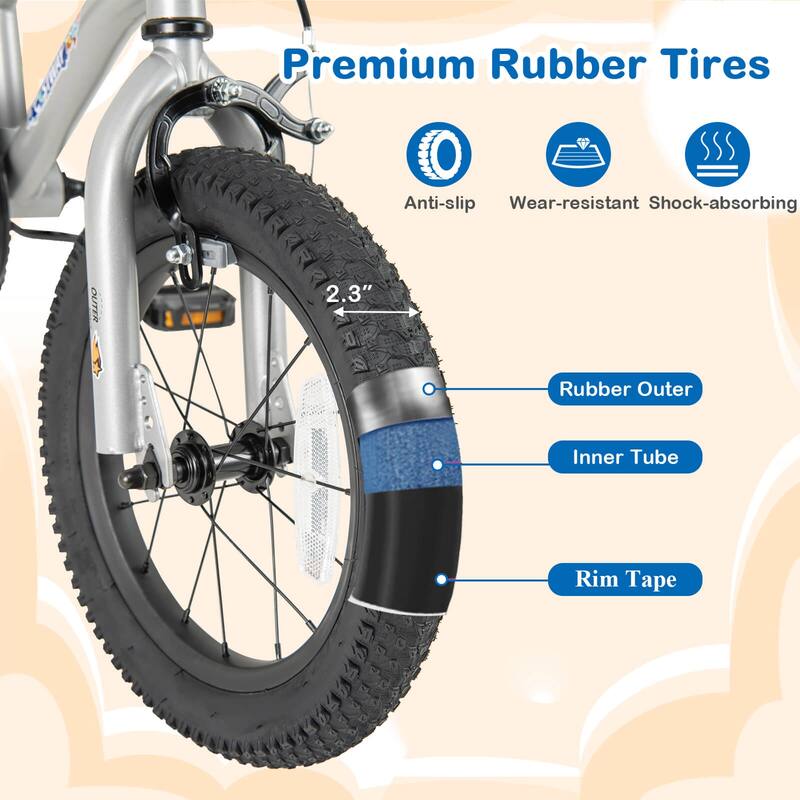 Costway 14/16/18-Inch Kid’s Bike for 4-7 Years Old with Adjustable - See Details