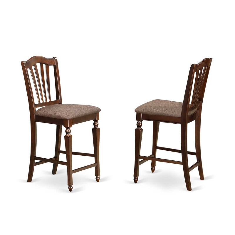 Pub Table and Kitchen Chairs Set - Rustic Dining Table with 4 Chairs - Asian Hardwood Furniture