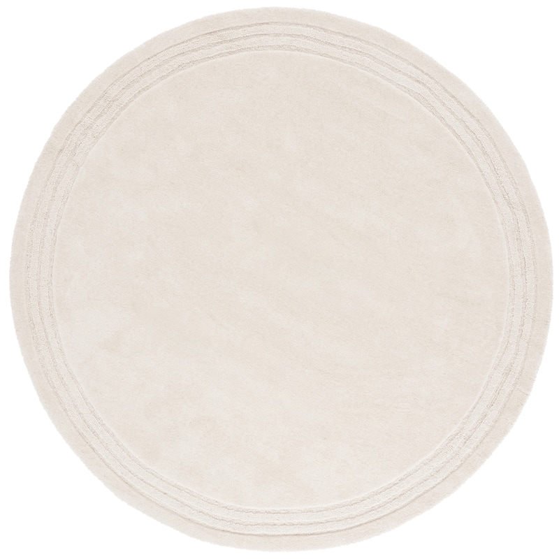 Lauren Ralph Lauren Handmade Morvyn Casual Wool Rug - 7' Round - Ivory