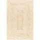 preview thumbnail 4 of 9, Jovan Farmhouse Jute Area Rug Tan - 2' 3" x 3' 9"