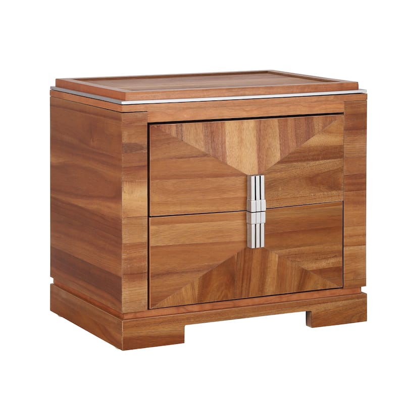 Christopher Knight Home - Ravenwood MDF Nightstand with Diamond-Edge Drawers and Heavy-Duty Base