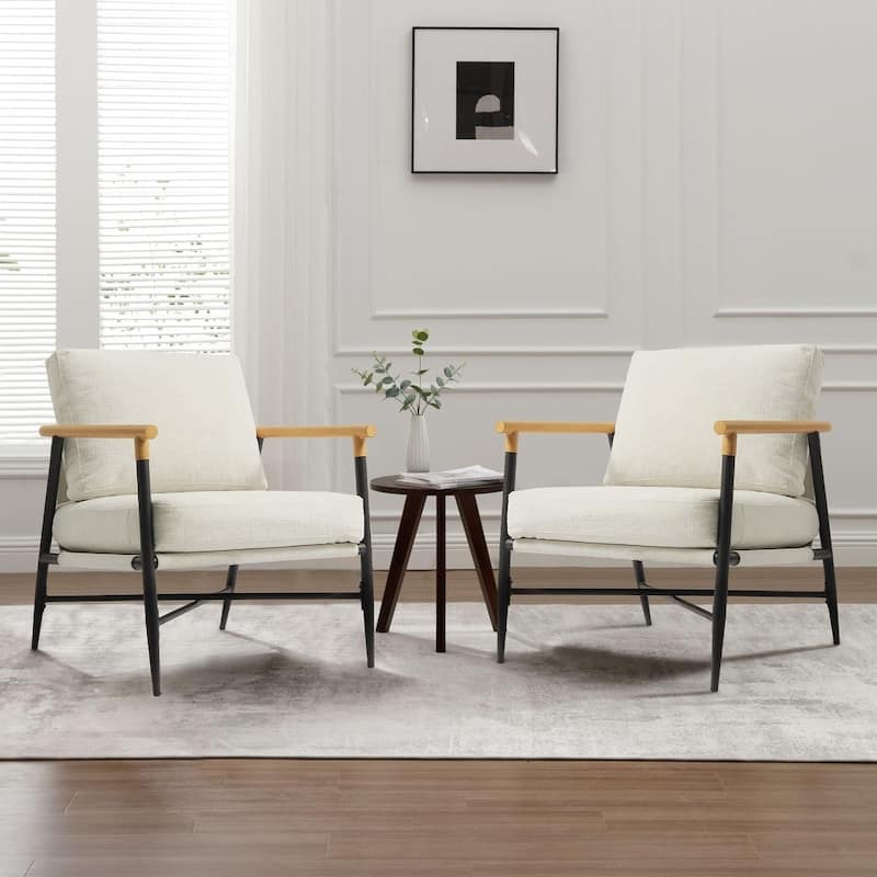 2 Set Upholstered Accent chair Club Chair for Living Room