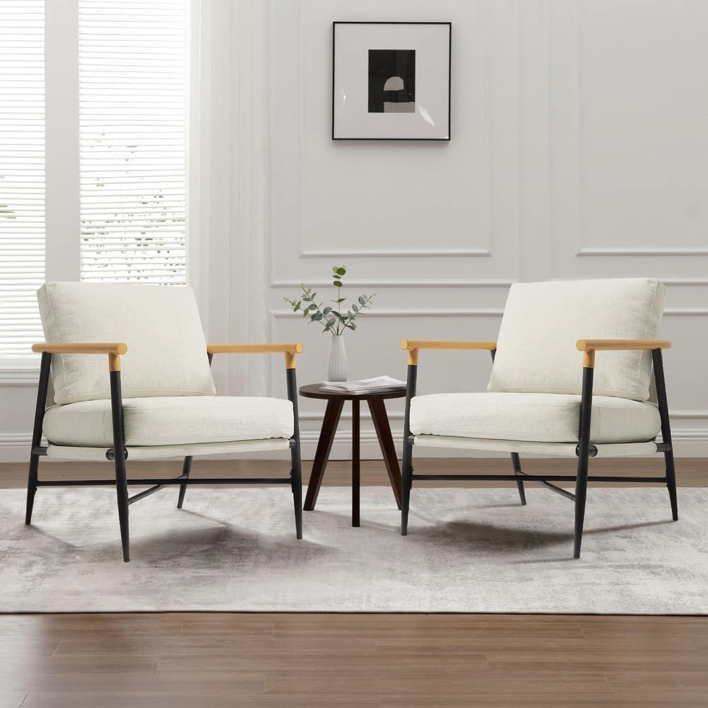 2 Set Upholstered Accent chair Club Chair for Living Room