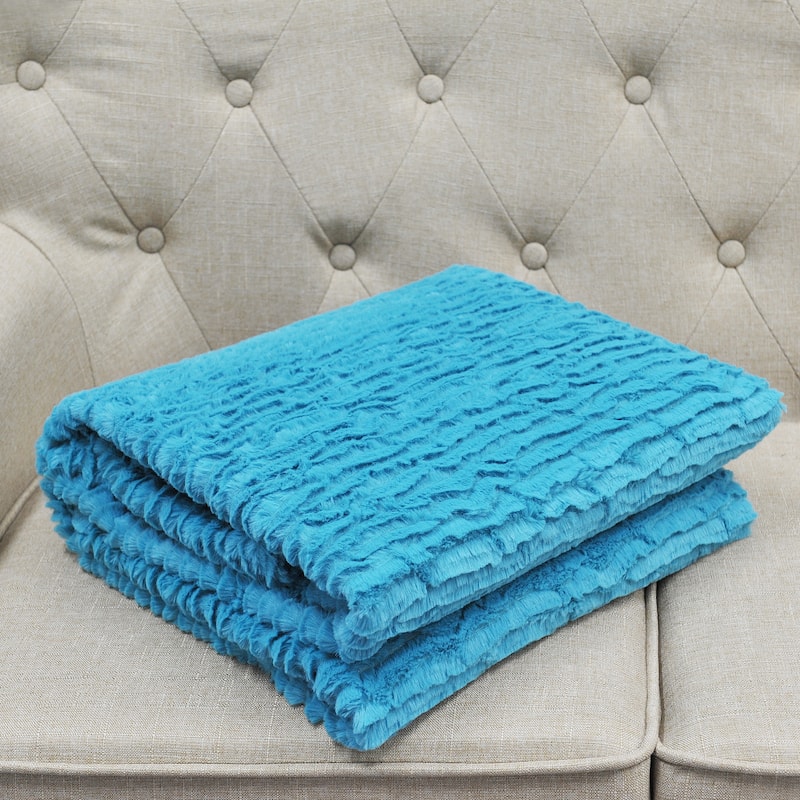Oversized Air Brushed FauxFur Throw