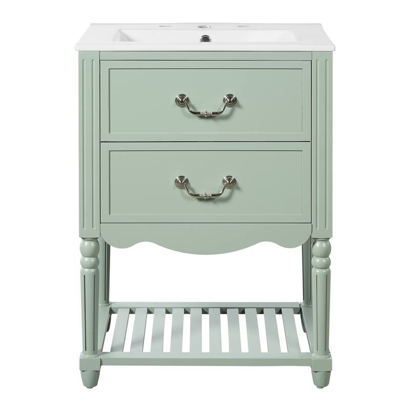 24'' Bathroom Vanity with Ceramic Sink