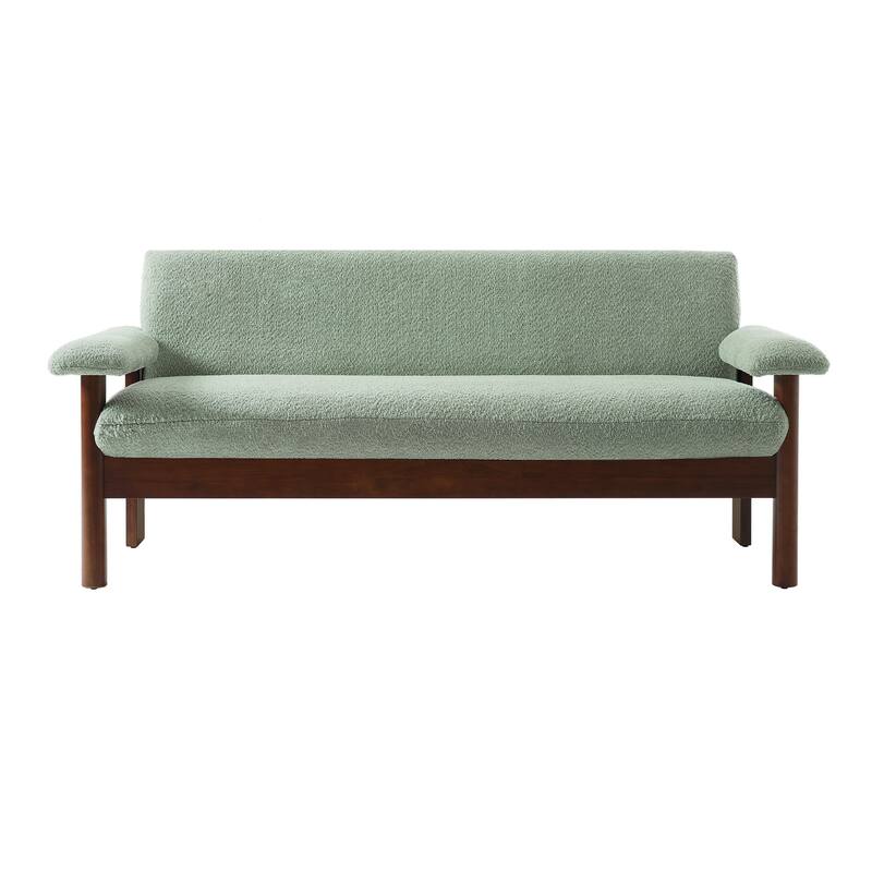 Christopher Knight Home - Arlo Modern Upholstered 2-Seater Loveseat with Armrest Pillows and Rubberwood Frame