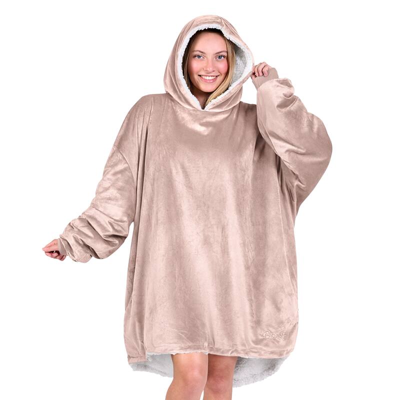 Bare Homey B-Cozy Oversized Sherpa Wearable Blanket