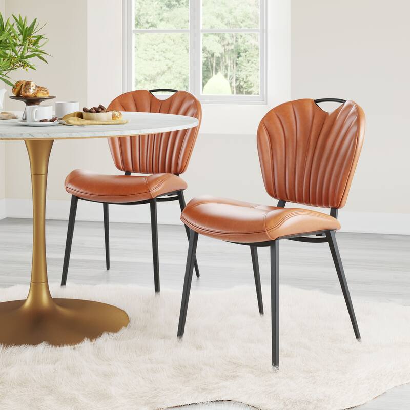 Terrence Dining Chair (Set of 2) - Product 1 (in) : 18.9" W x 24.8" D x 33.5" H - Vintage Brown, Black