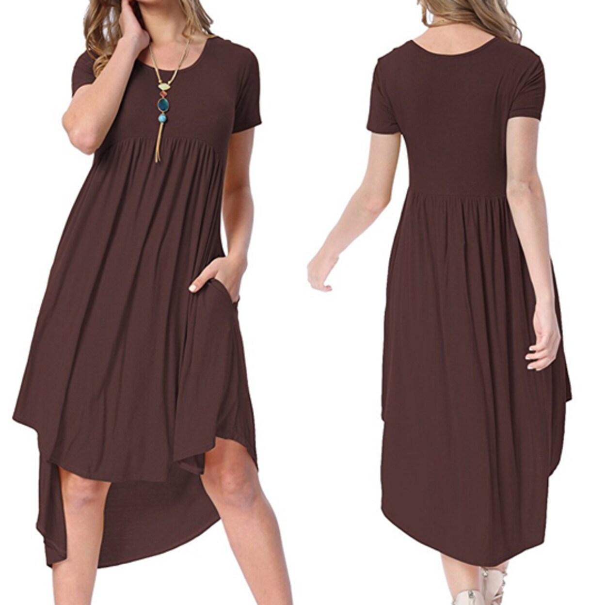 cotton swing dress with pockets