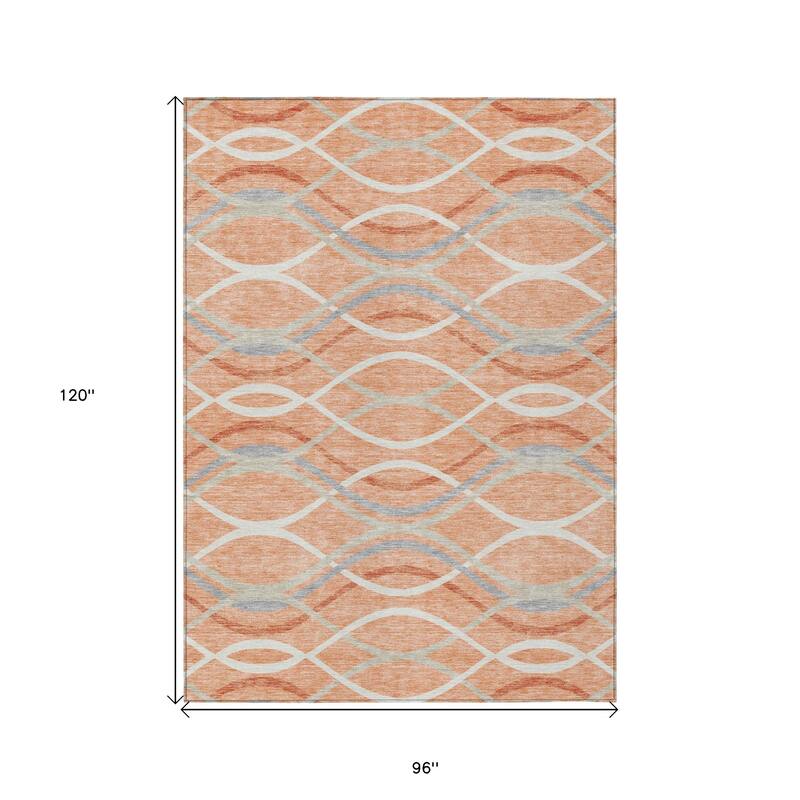 HomeRoots Abstract Transitional Rectangle Outdoor Rug