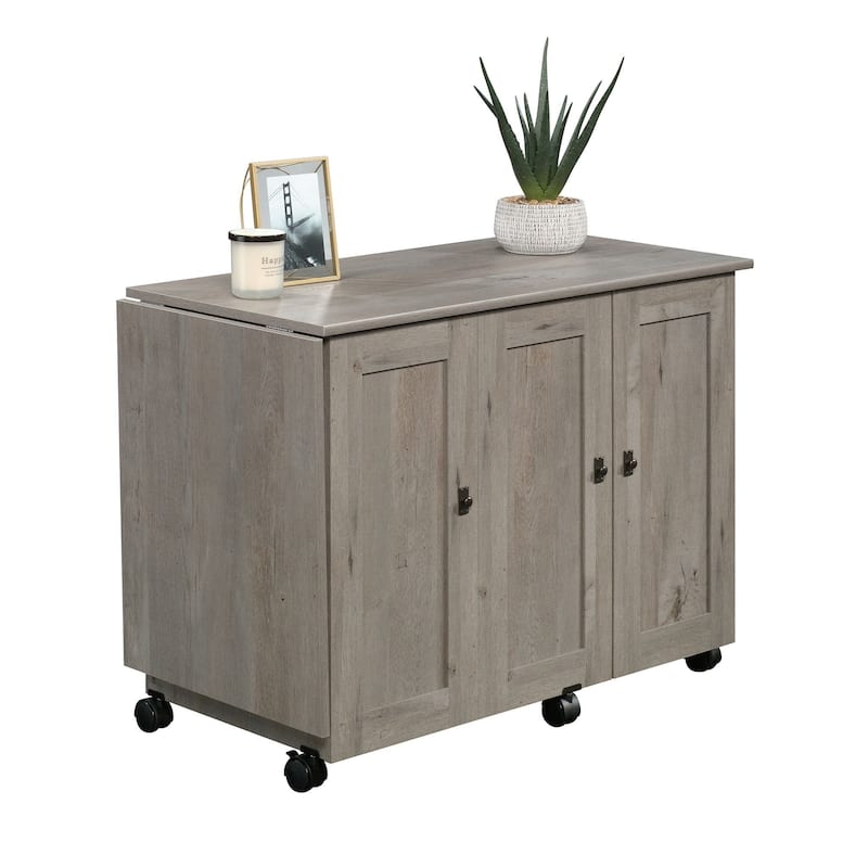 Sauder Select Collection Easy Rolling Sewing and Craft Table/Cart